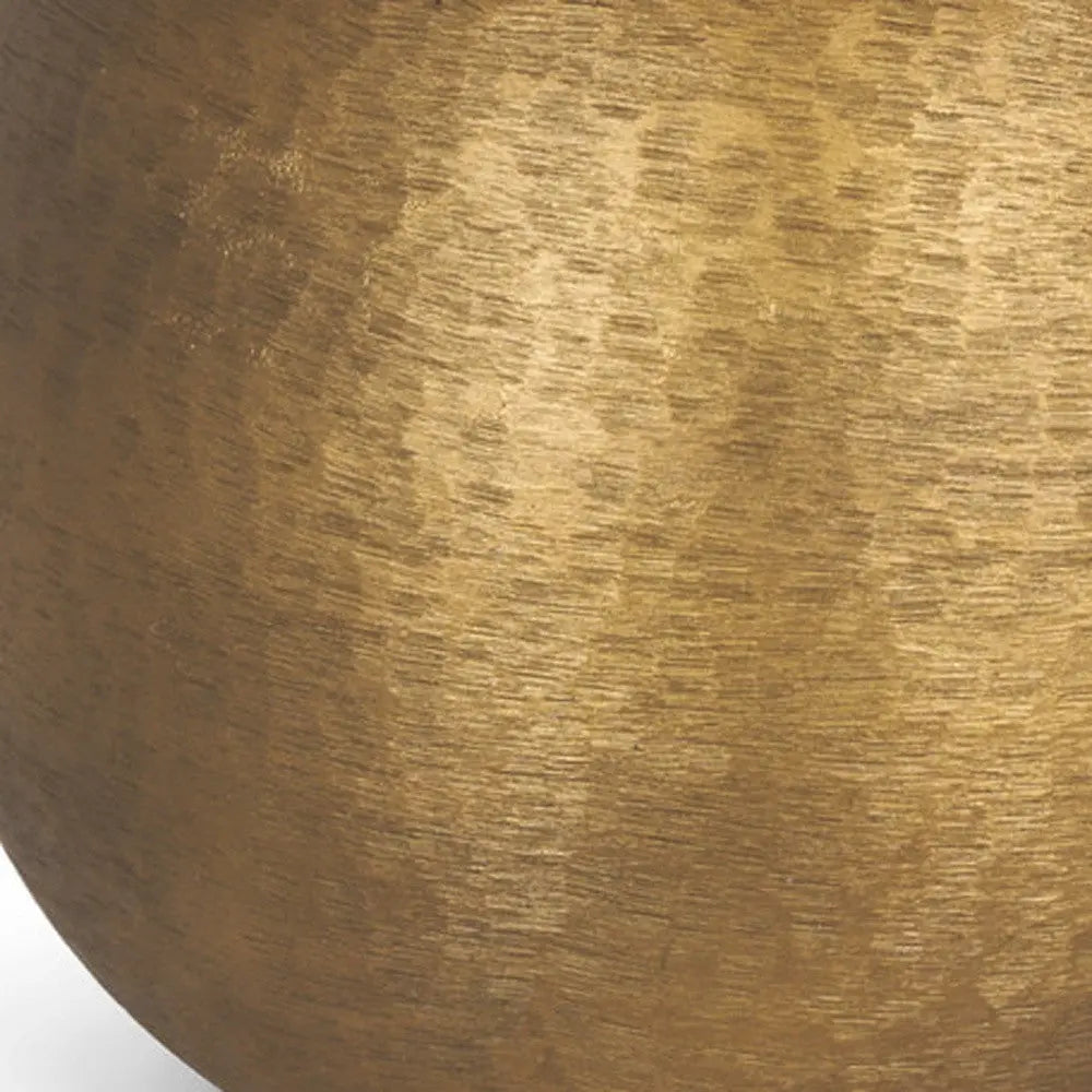 24" Gold Round Bedside Lamp With Empire Shade Homeroots Lighting