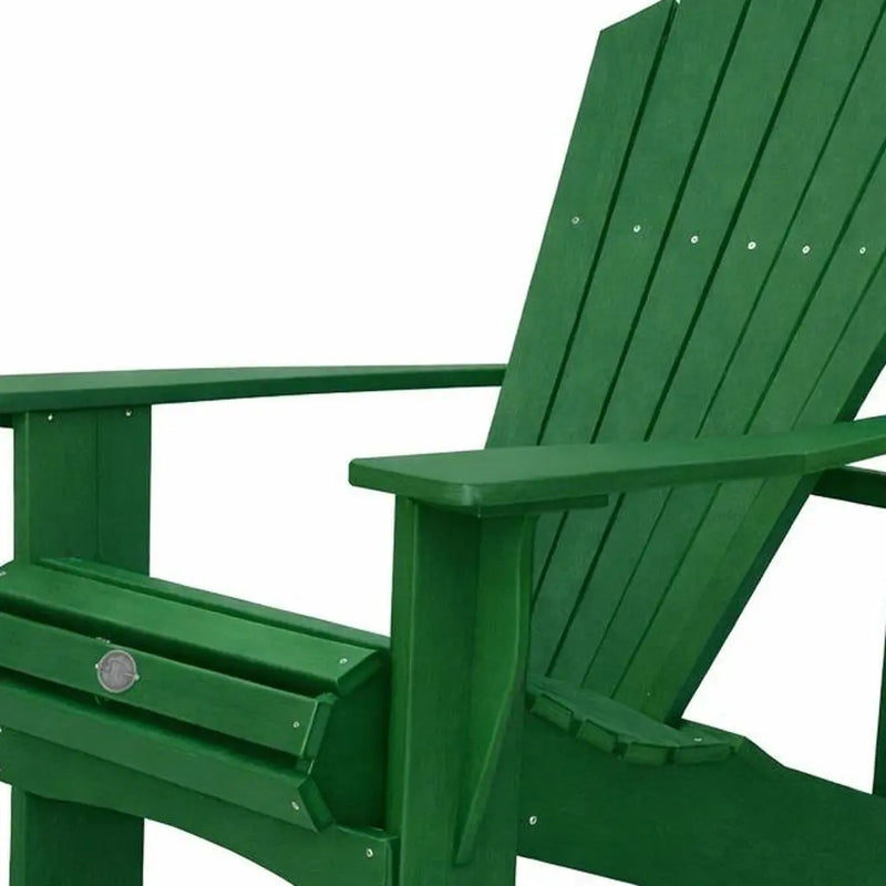 24" Green Heavy Duty Plastic Outdoor Adirondack Chair Homeroots Outdoor
