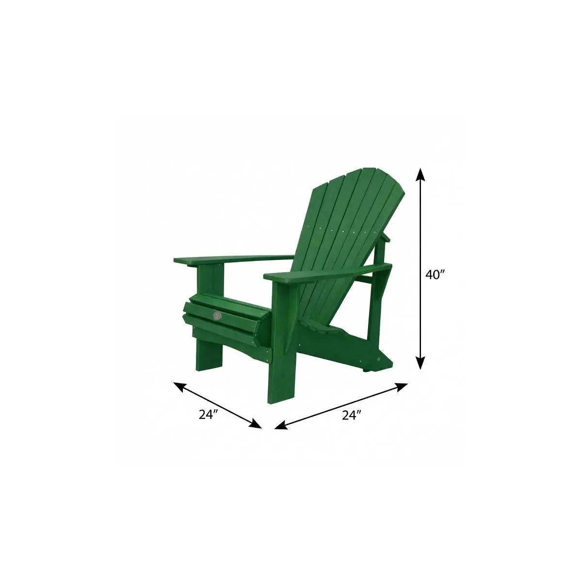 24" Green Heavy Duty Plastic Outdoor Adirondack Chair Homeroots Outdoor