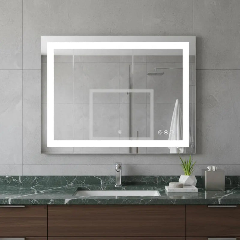 24" Lighted Frameless Anti Fog Bathroom Vanity Mirror Homeroots Bed & Bath