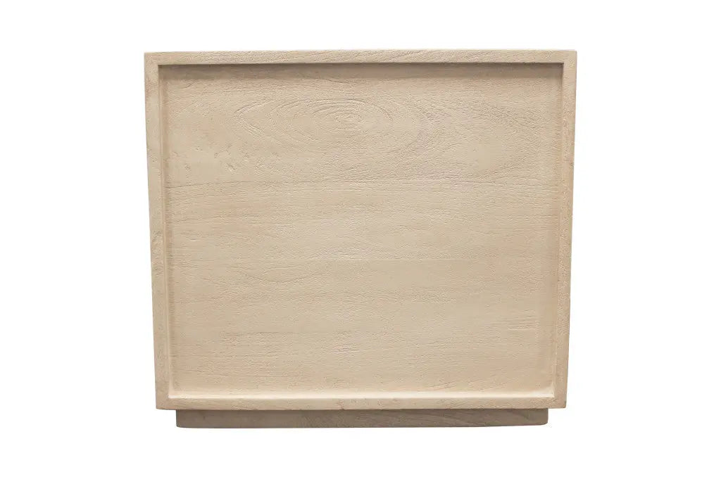 24" Natural Solid Wood Ribbed Texture One Drawer Nightstand Homeroots Bed & Bath