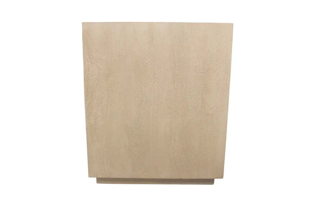 24" Natural Solid Wood Ribbed Texture Three Drawer Nightstand Homeroots Bed & Bath