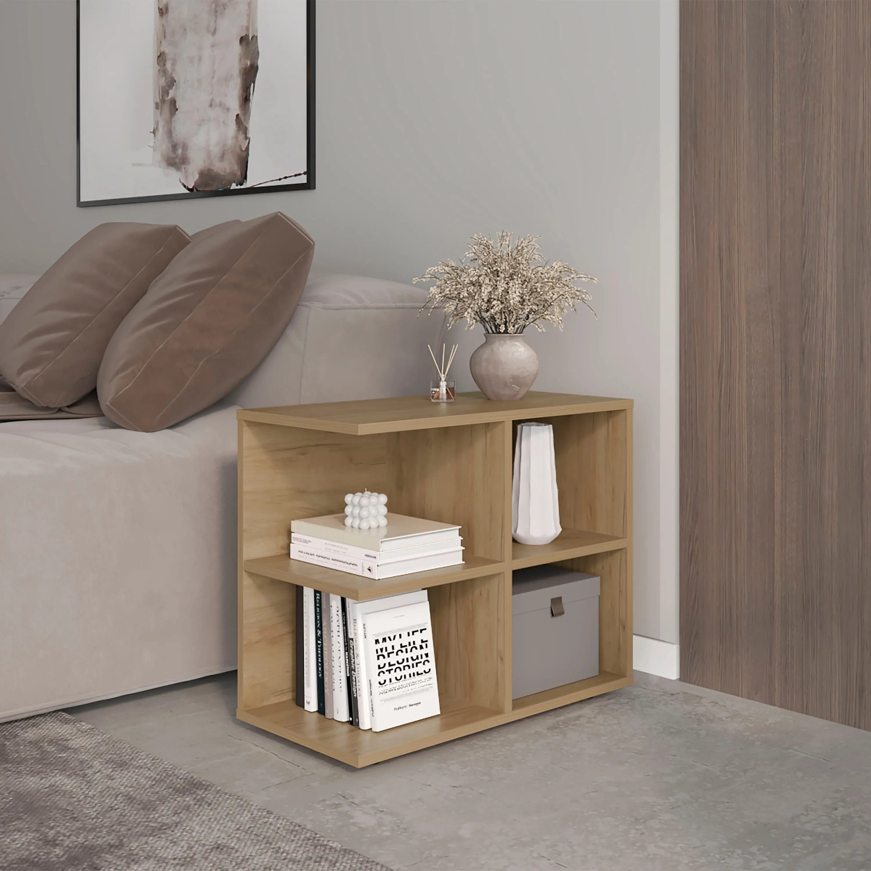 24" Natural Wood Sideboard Homeroots Kitchen & Dining