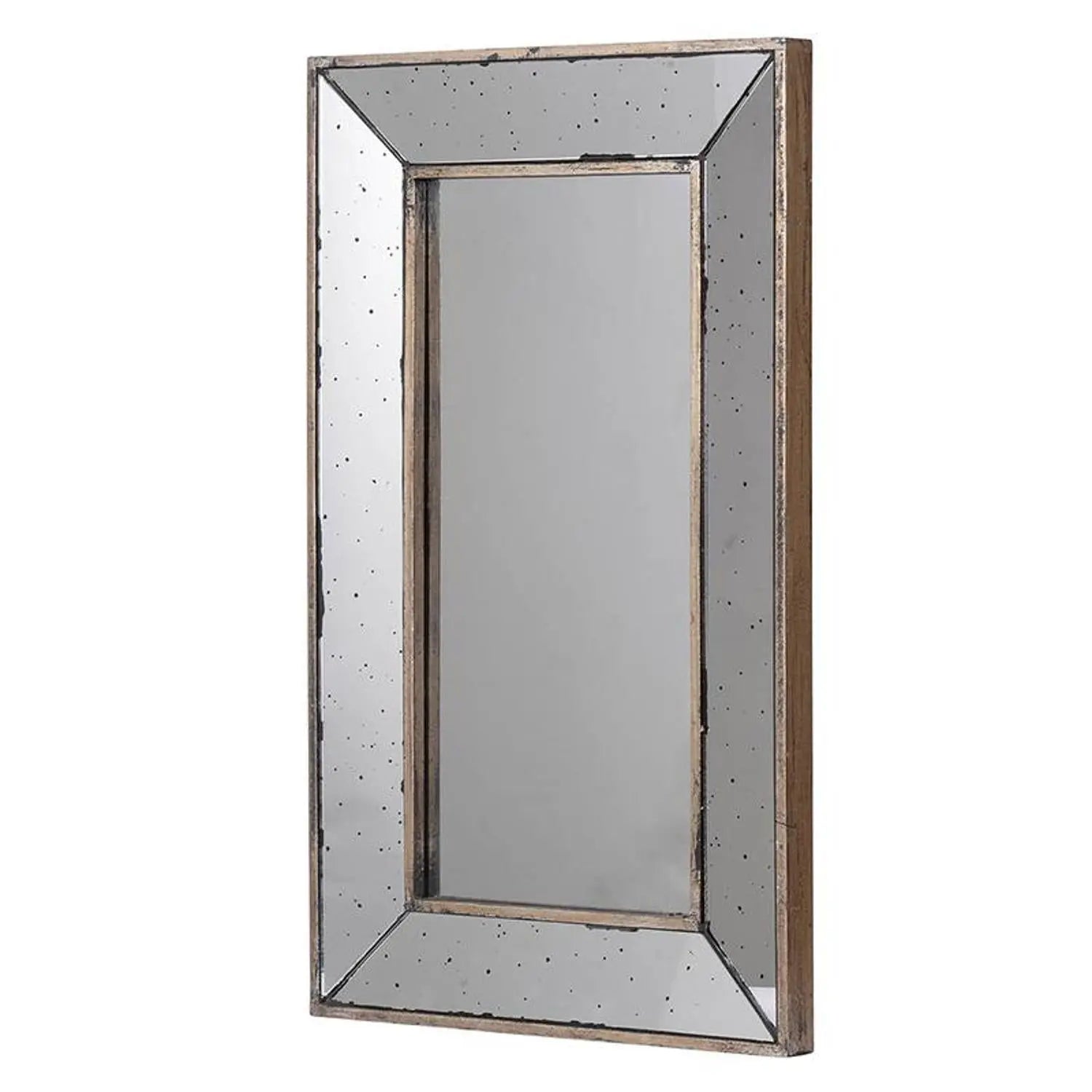 24" Silver Framed Antiqued Accent Mirror Homeroots Bed & Bath