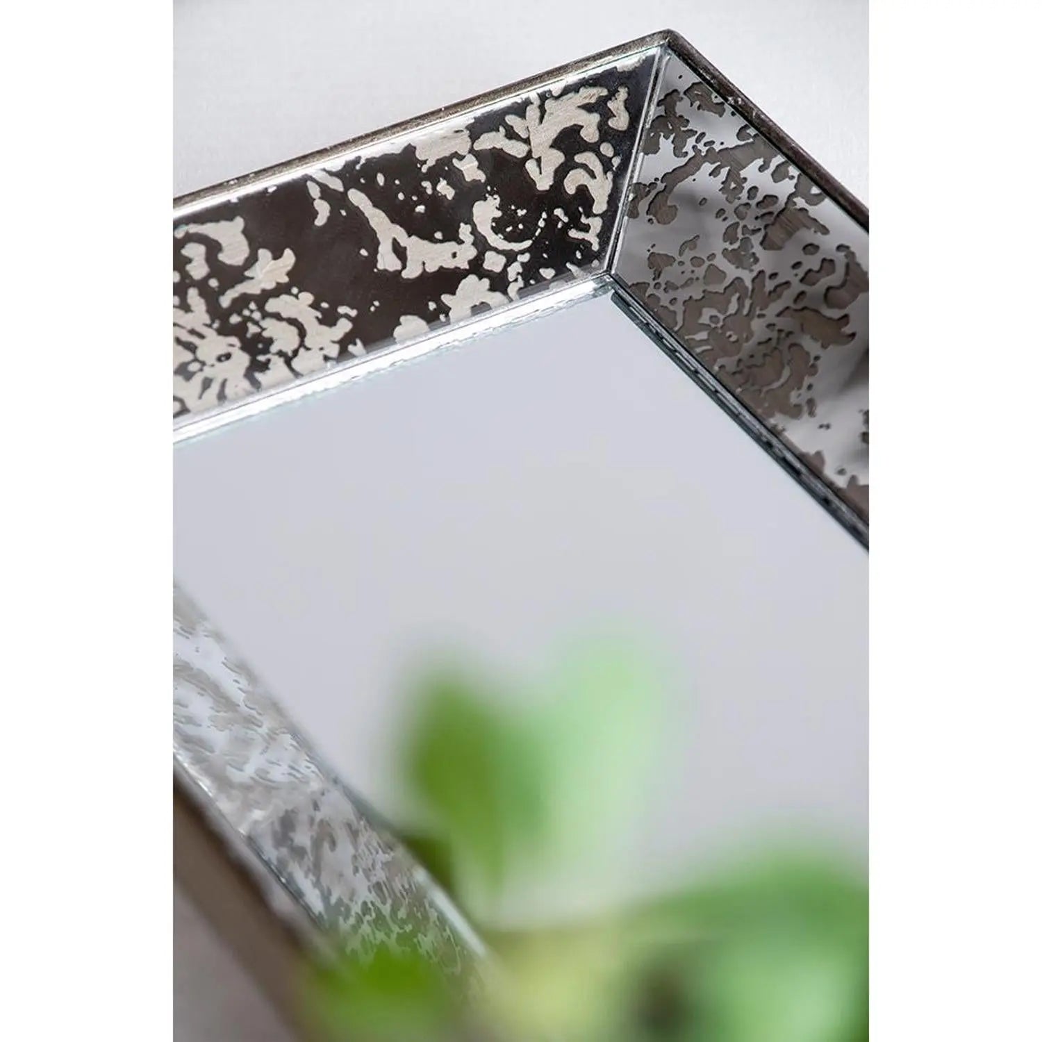 24" Silver Glass Framed Accent Mirror - GreatEagleInc