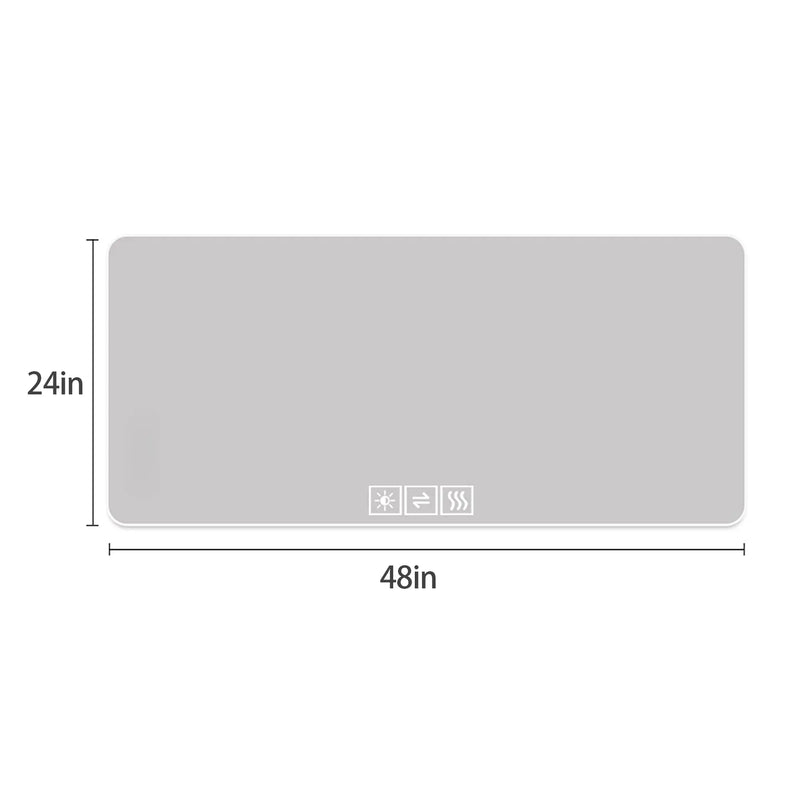 24" Silver Lighted Frameless Bathroom Vanity Mirror Homeroots Bed & Bath