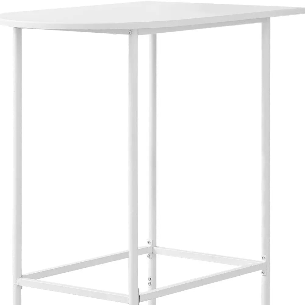 24" White Free Form Manufactured Wood Bar Table Homeroots Living Room