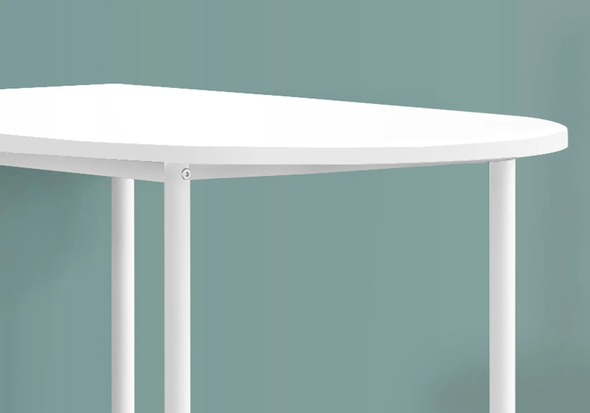 24" White Free Form Manufactured Wood Bar Table Homeroots Living Room