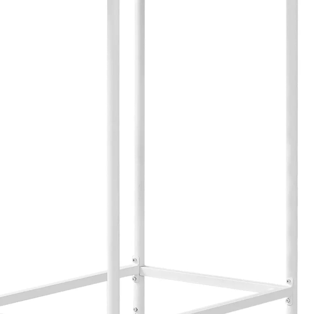 24" White Free Form Manufactured Wood Bar Table Homeroots Living Room