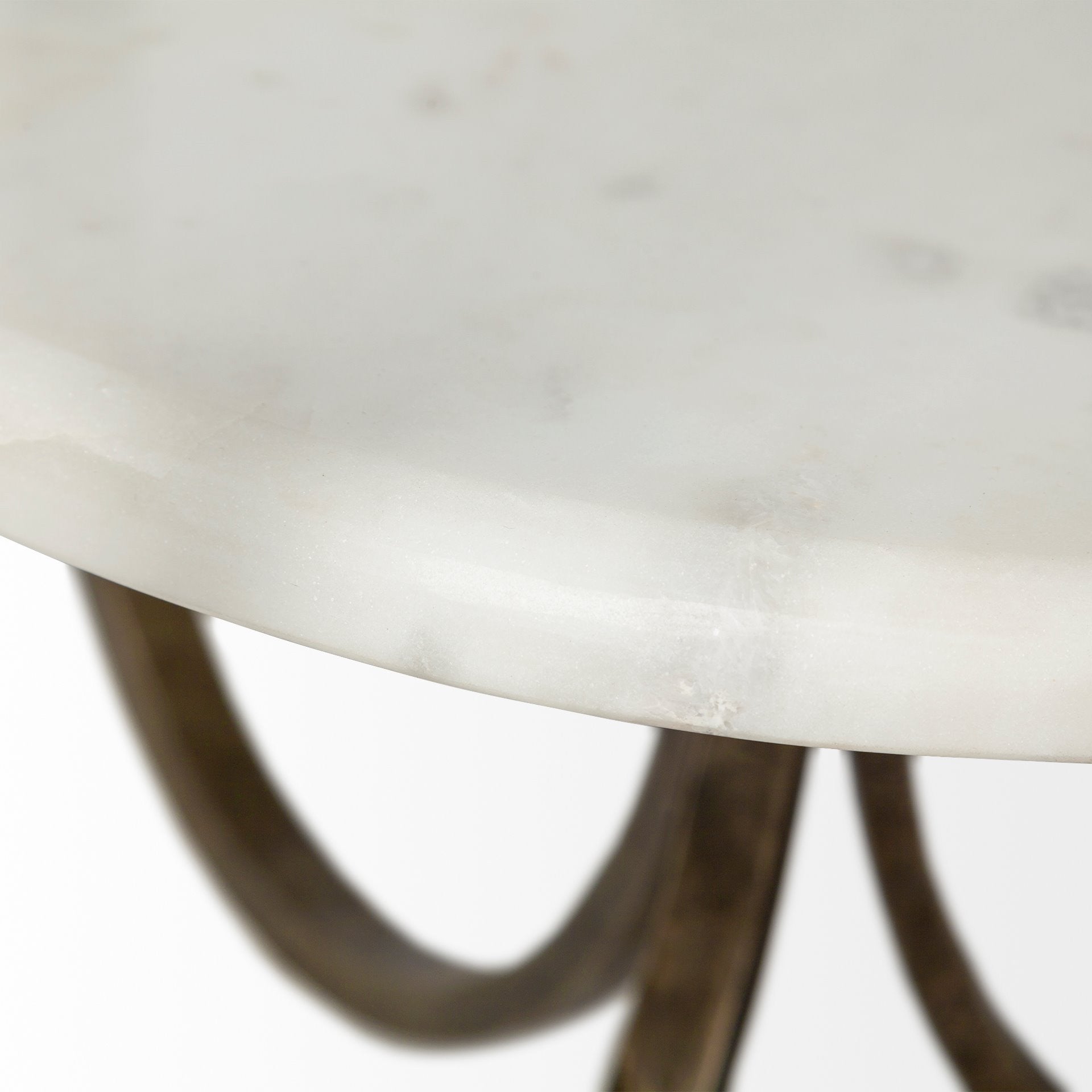 24" White Glass Round End Table - GreatEagleInc
