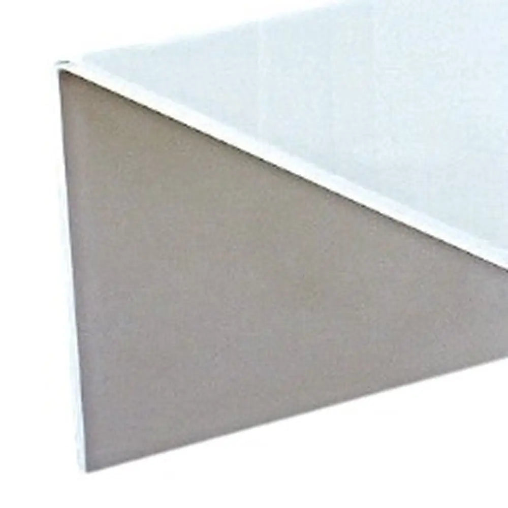 24" White Glass Sled Coffee Table Homeroots Living Room