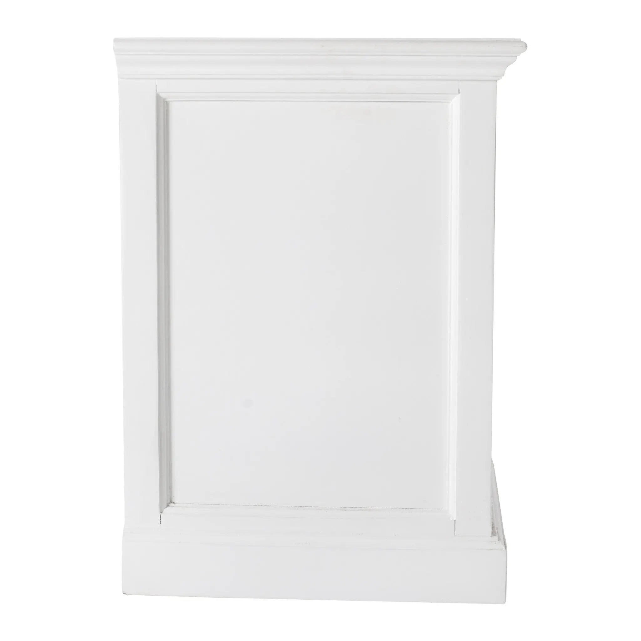 24" White Solid Wood Distressed One Drawer Nightstand - GreatEagleInc