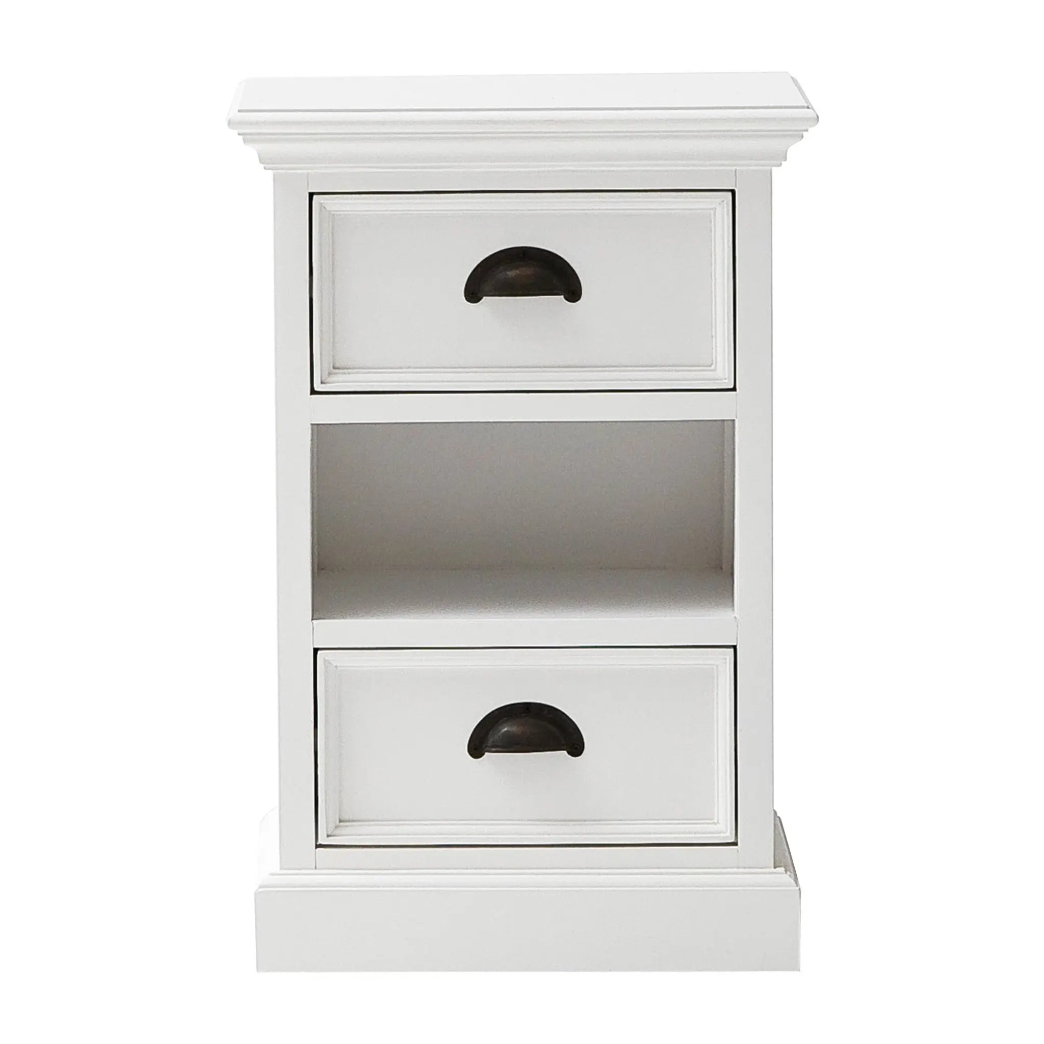 24" White Solid Wood Two Drawer Nightstand - GreatEagleInc