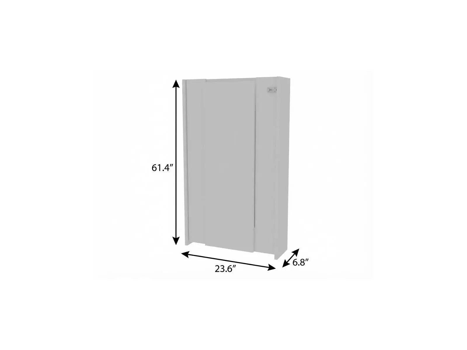 24" White Wall Mounted Writing Desk Homeroots Office