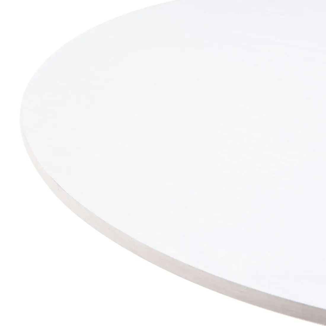 24" White Wood and Steel Rounded Bar Table Homeroots Living Room