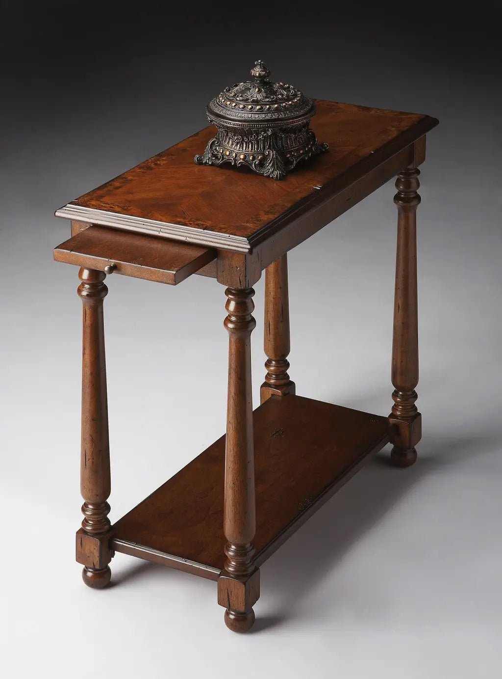 24" Wood Brown End Table With Shelf Homeroots Living Room