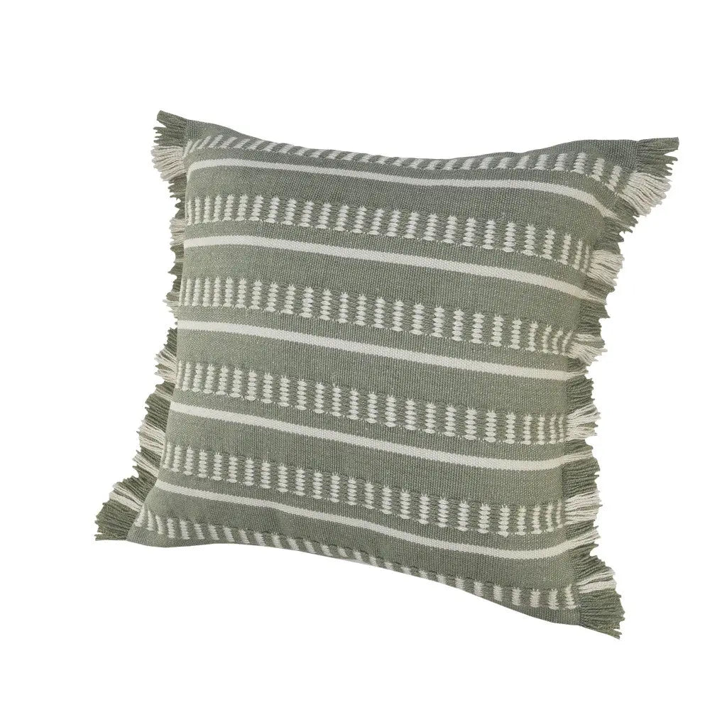 24" X 24" Green Zippered Coastal Indoor Outdoor Throw Pillow Homeroots Outdoor