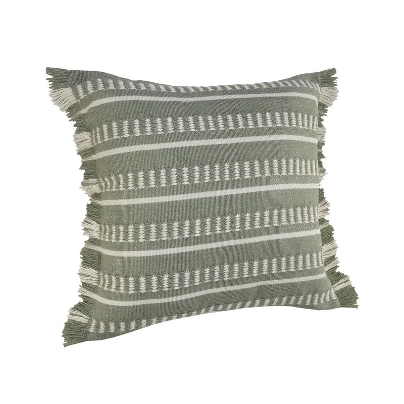 24" X 24" Green Zippered Coastal Indoor Outdoor Throw Pillow Homeroots Outdoor