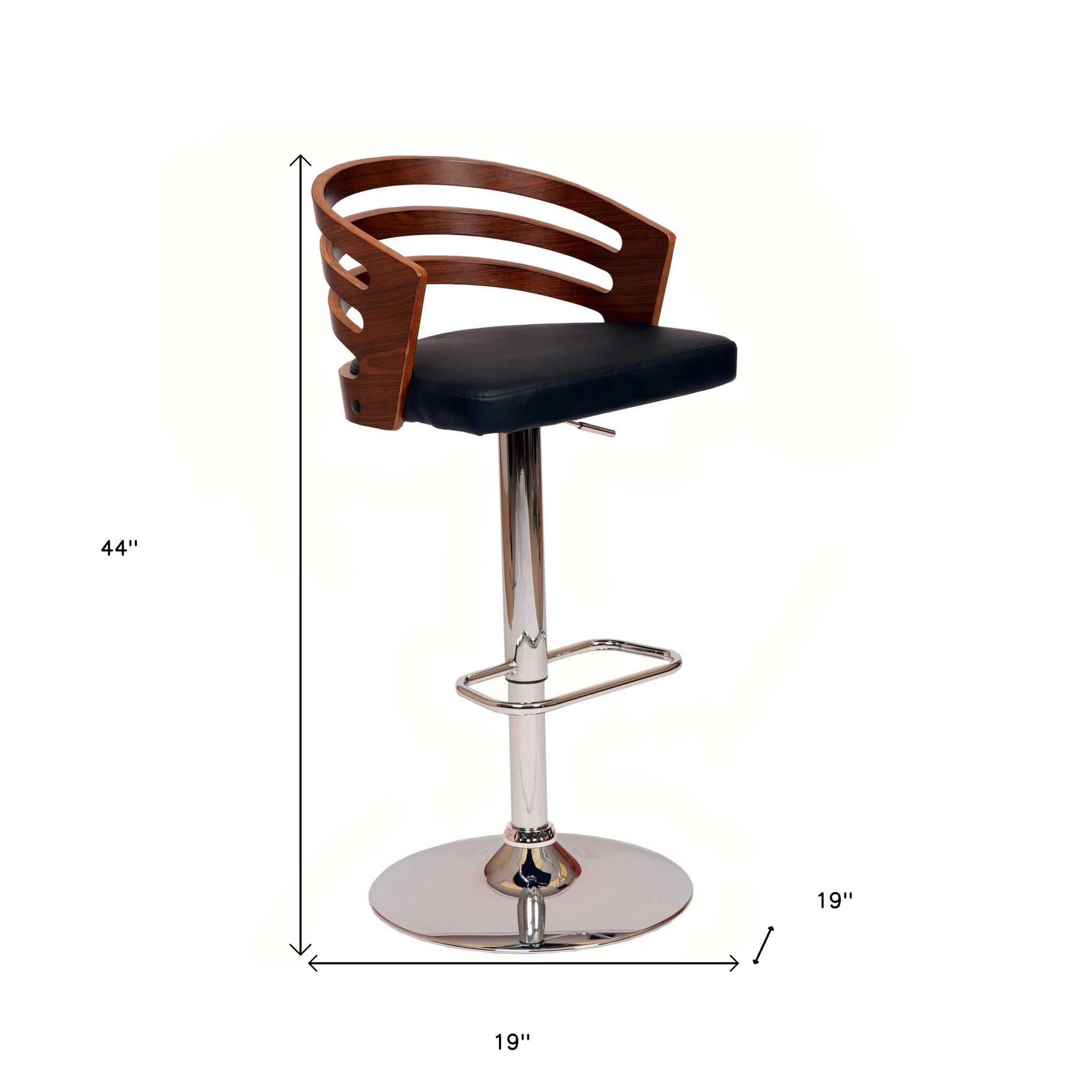 25" Black And Silver Iron Swivel Low Back Adjustable Height Bar Chair - GreatEagleInc