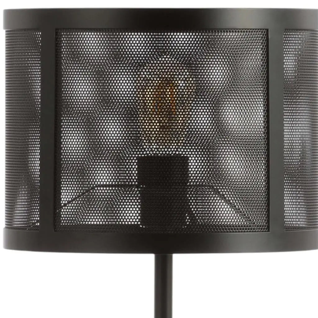 25" Black Table Lamp With Globe Shade Homeroots Lighting
