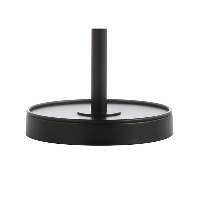 25" Black Table Lamp With Globe Shade Homeroots Lighting