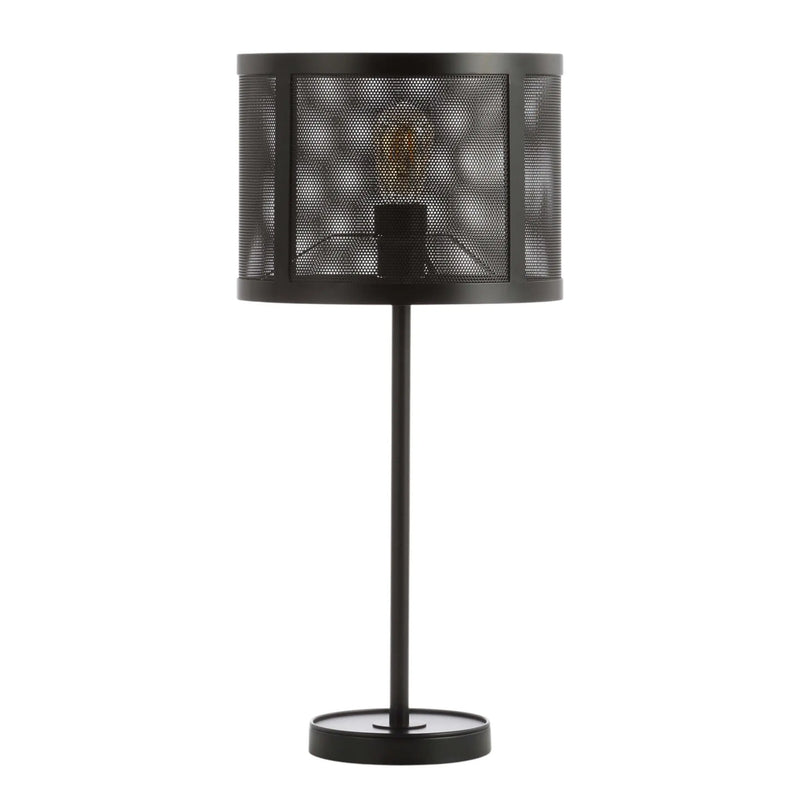25" Black Table Lamp With Globe Shade Homeroots Lighting