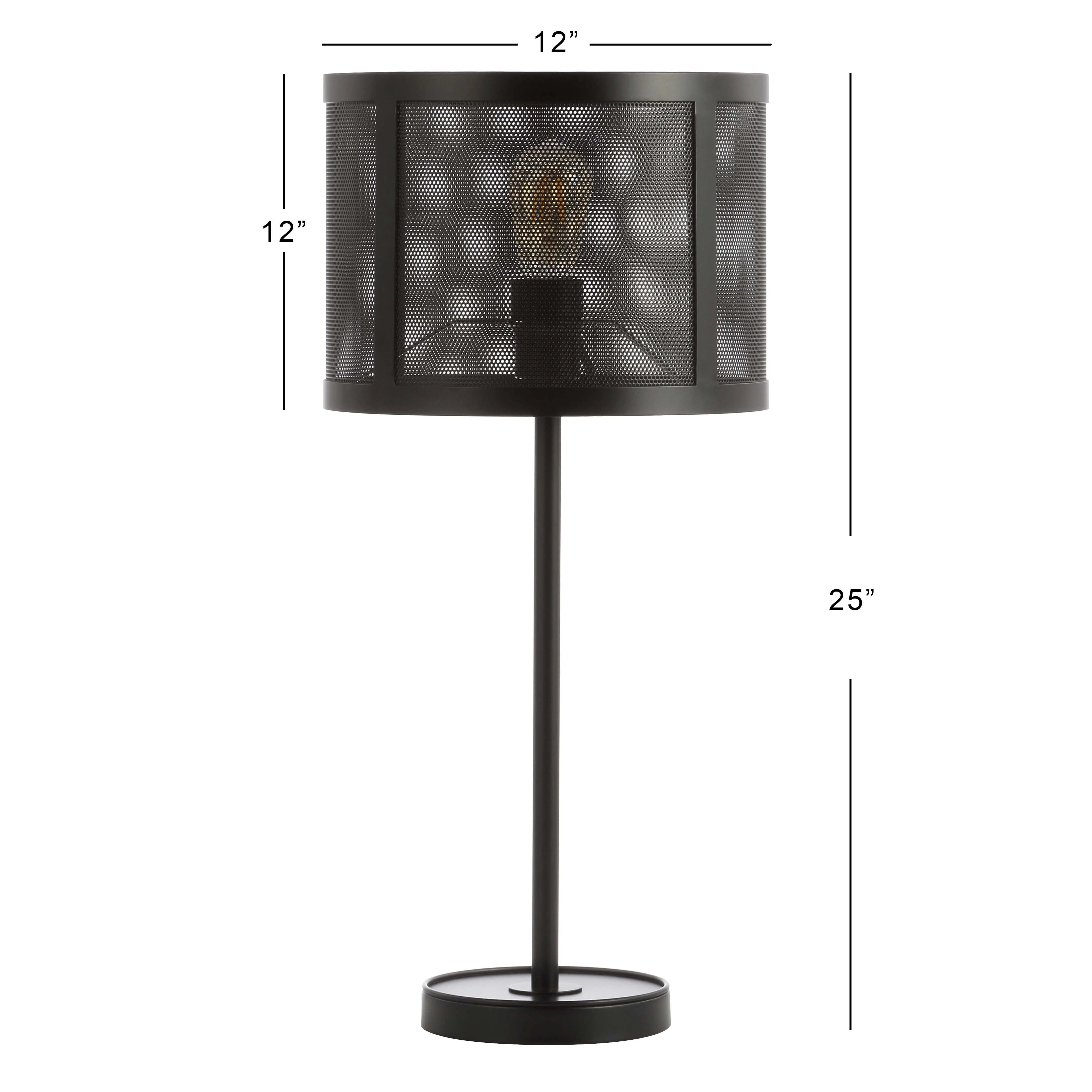 25" Black Table Lamp With Globe Shade Homeroots Lighting