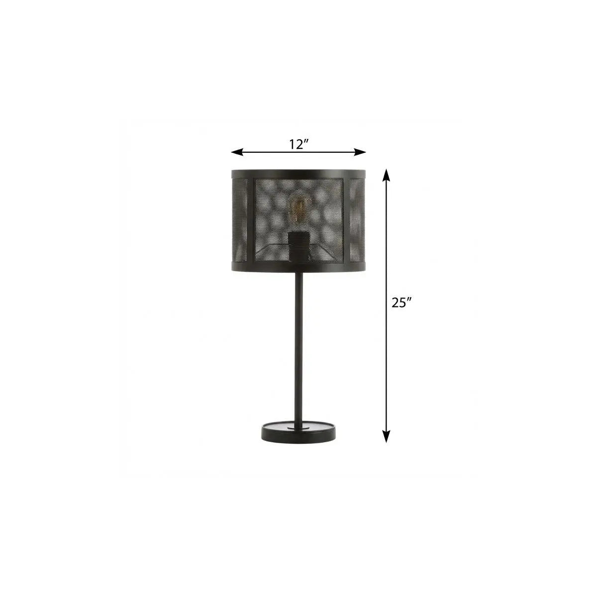 25" Black Table Lamp With Globe Shade Homeroots Lighting