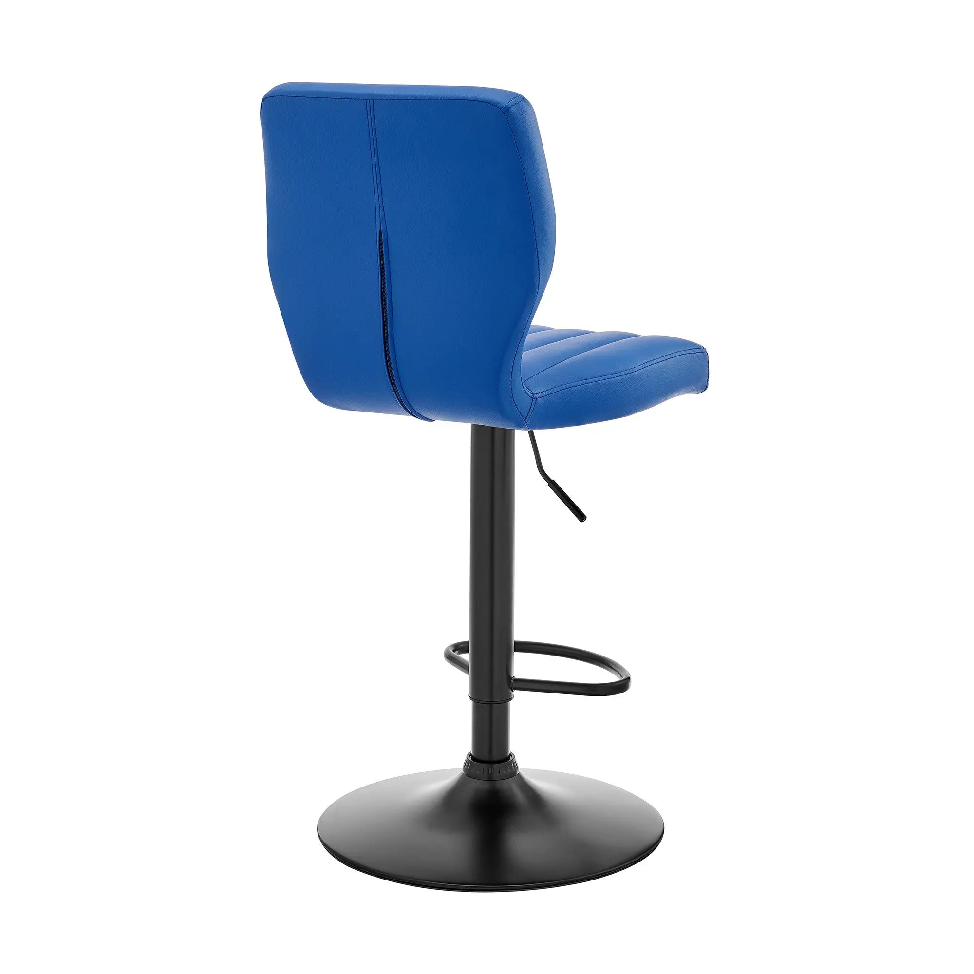 25" Blue And Black Iron Swivel Adjustable Height Bar Chair Homeroots Living Room