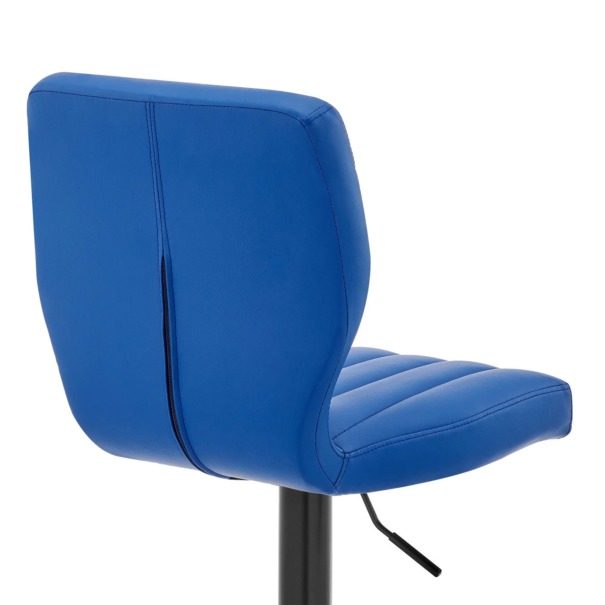25" Blue And Black Iron Swivel Adjustable Height Bar Chair Homeroots Living Room