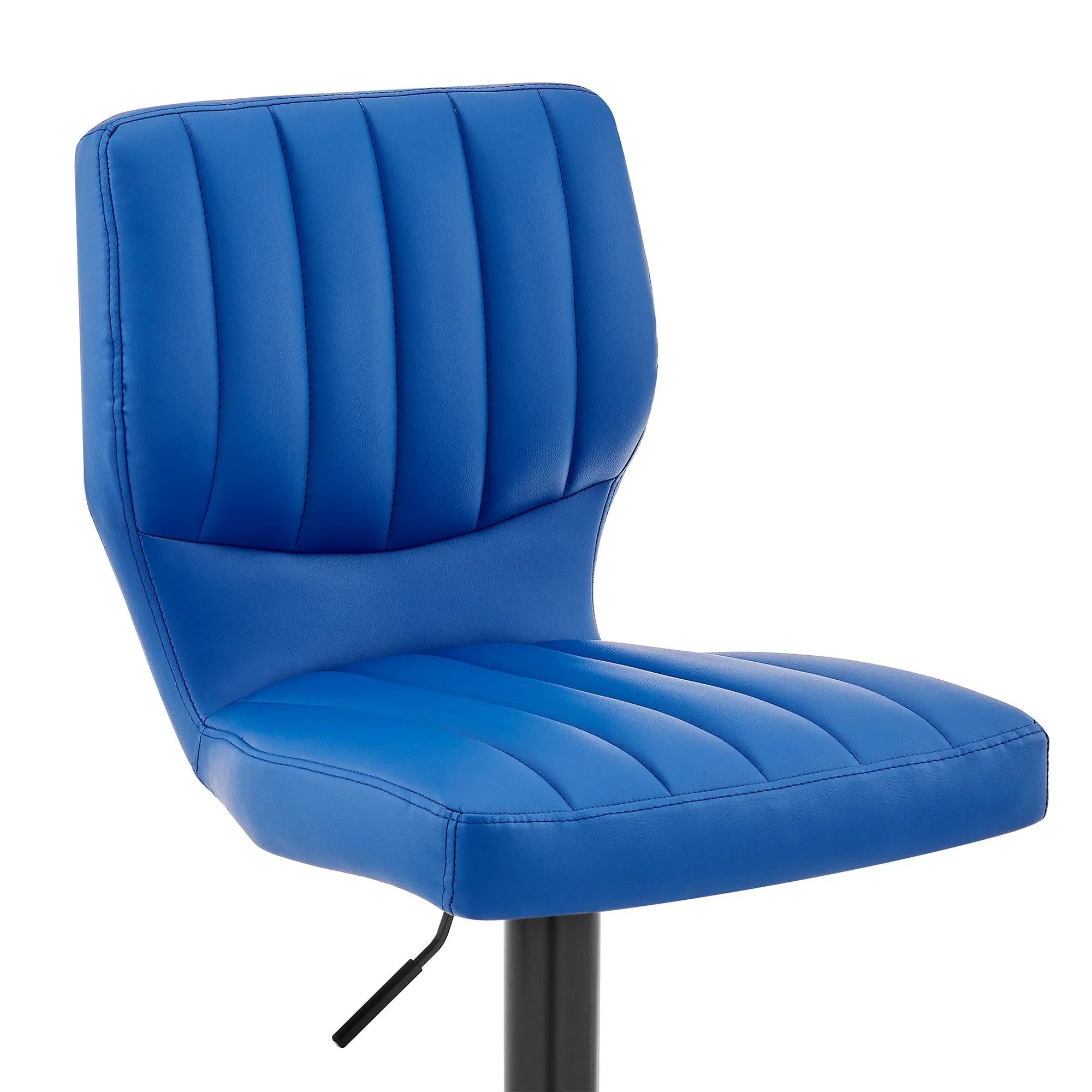 25" Blue And Black Iron Swivel Adjustable Height Bar Chair Homeroots Living Room