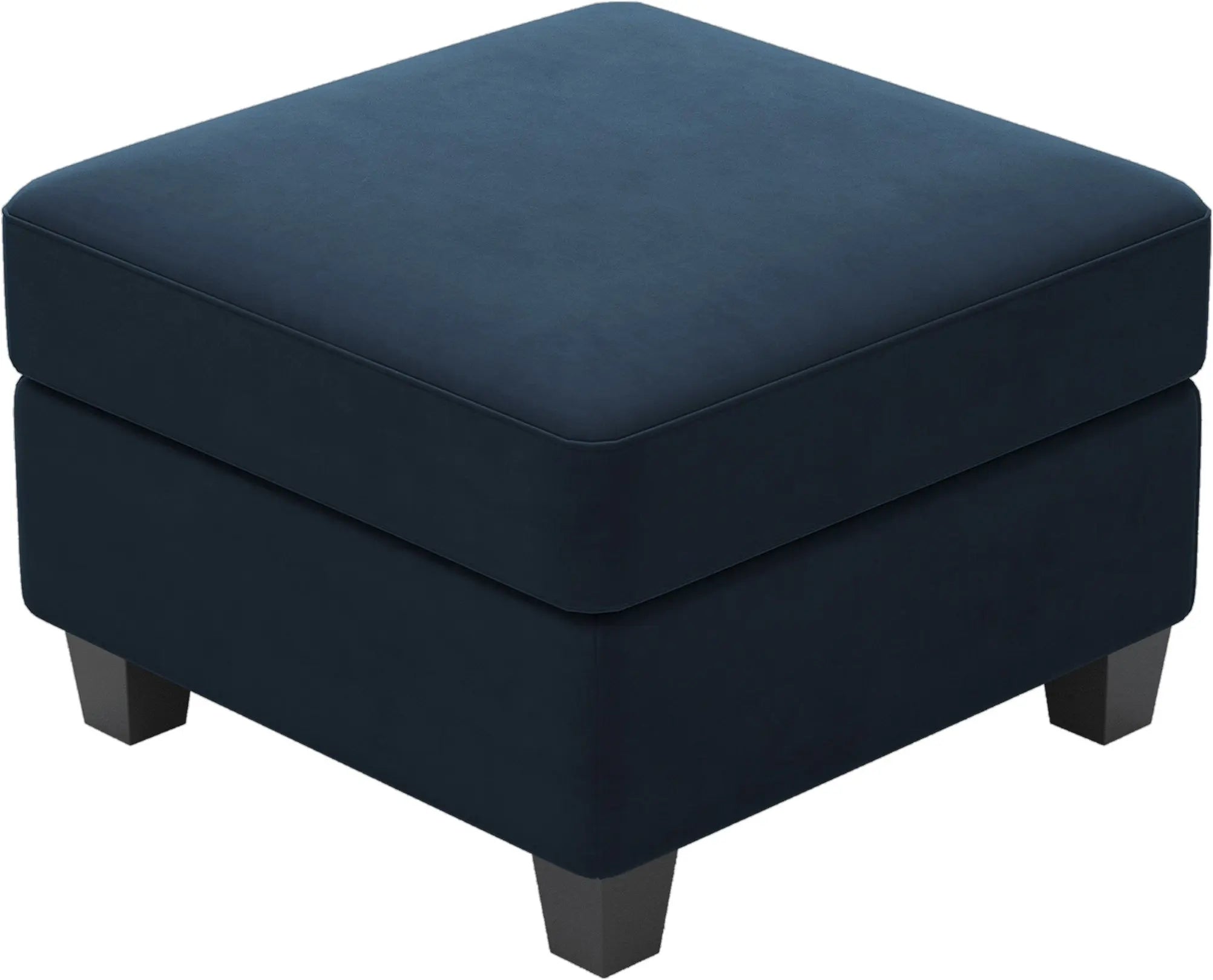 25" Blue and Black Velvet Storage Ottoman Homeroots Living Room