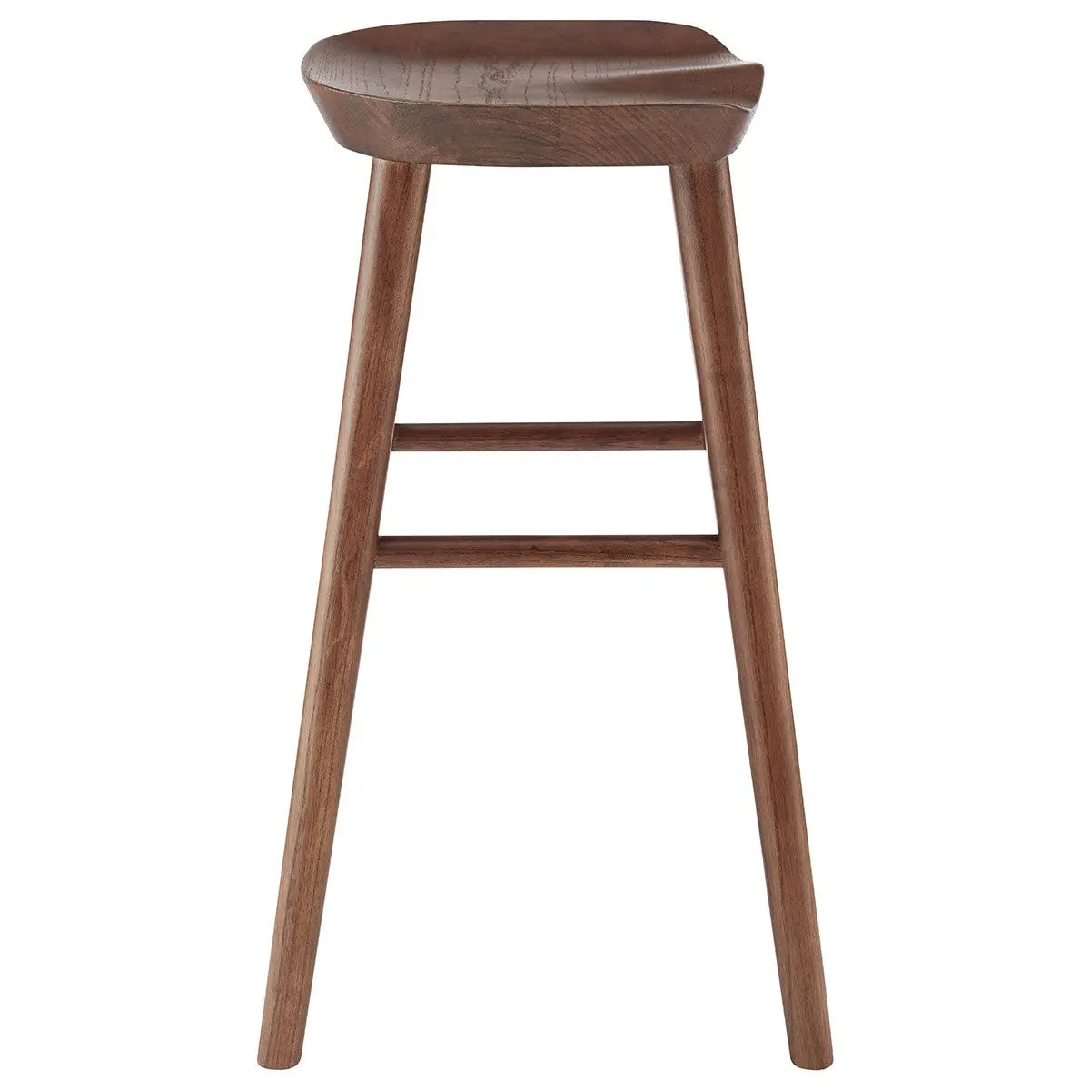 25" Brown Manufactured Wood Backless Counter Height Bar Chair Homeroots Living Room