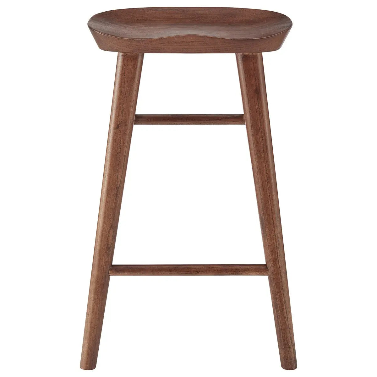 25" Brown Manufactured Wood Backless Counter Height Bar Chair Homeroots Living Room