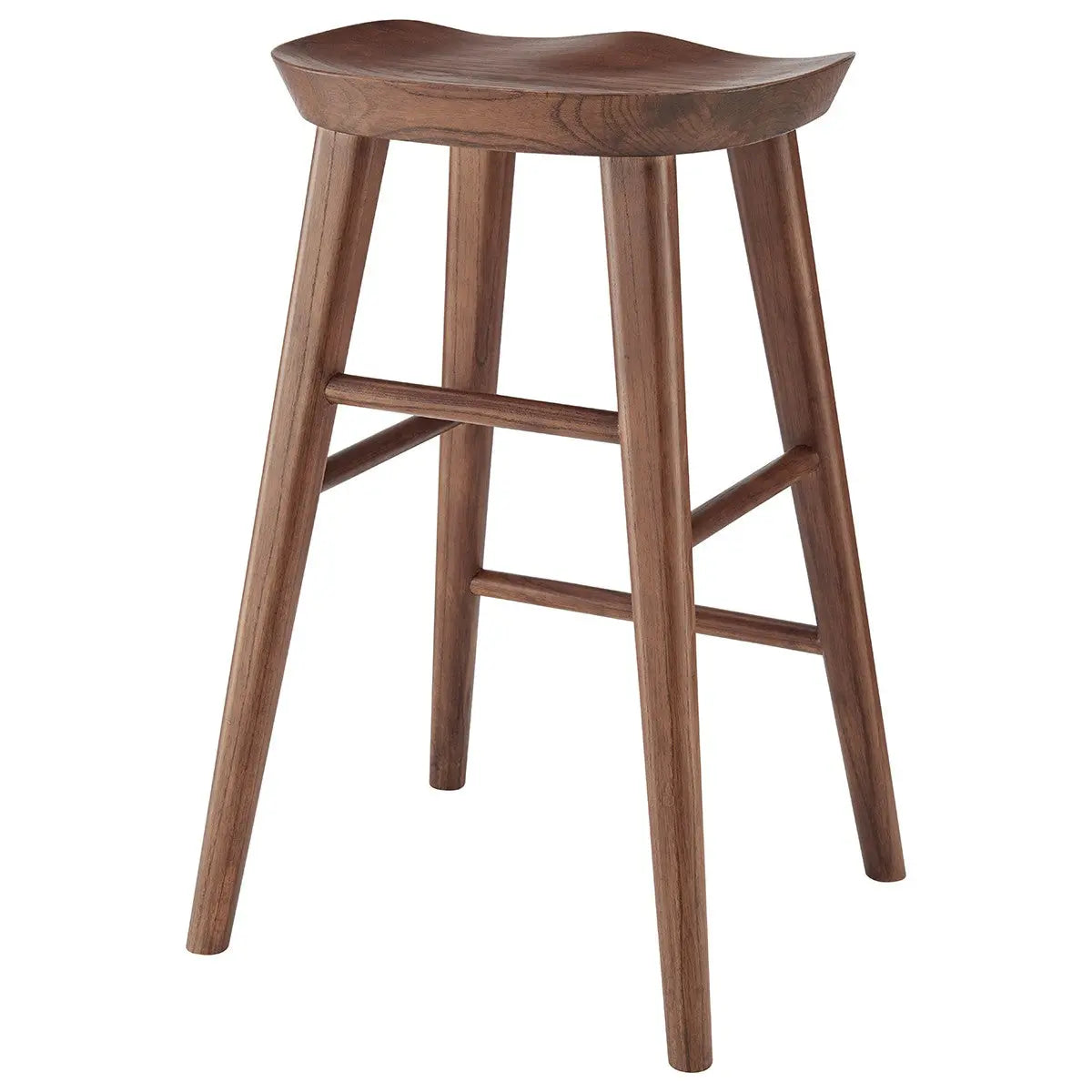 25" Brown Manufactured Wood Backless Counter Height Bar Chair Homeroots Living Room