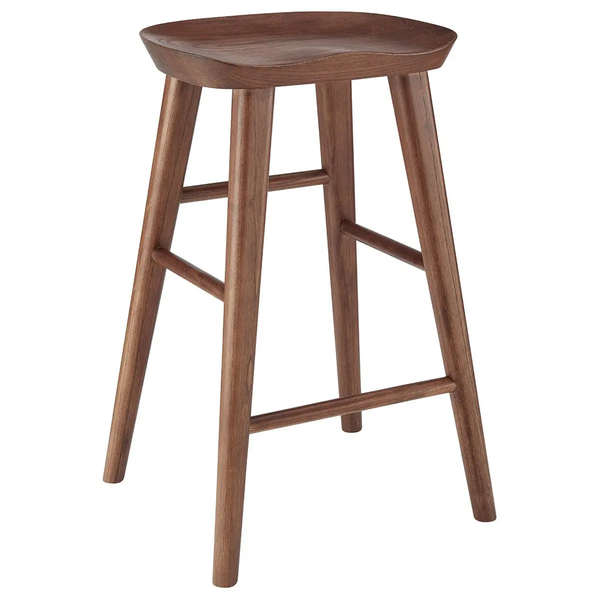 25" Brown Manufactured Wood Backless Counter Height Bar Chair Homeroots Living Room