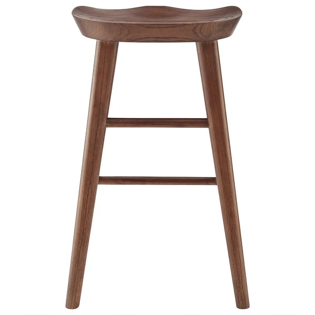 25" Brown Manufactured Wood Backless Counter Height Bar Chair Homeroots Living Room