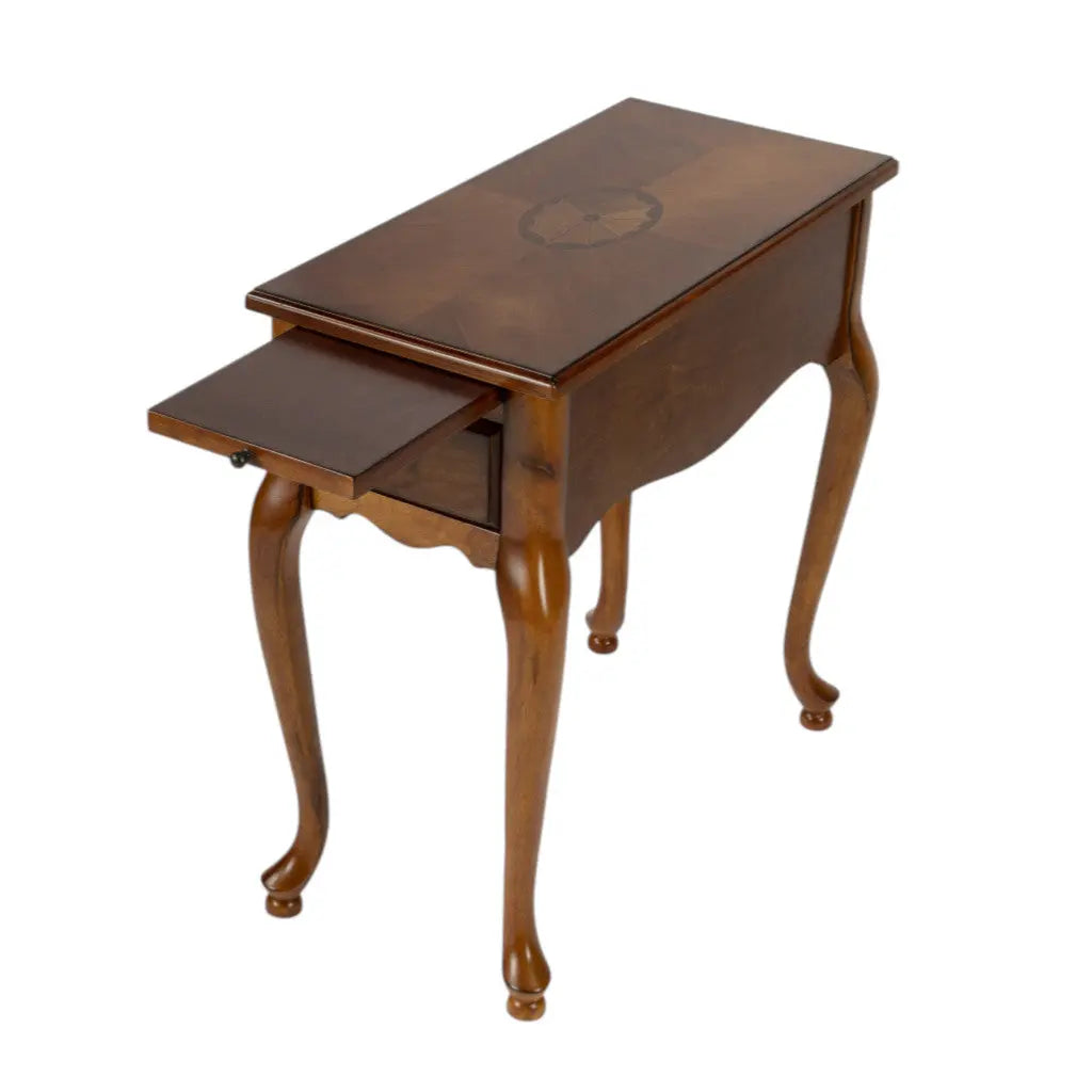 25" Brown Solid And Manufactured Wood Rectangular End Table With Drawer Homeroots Living Room