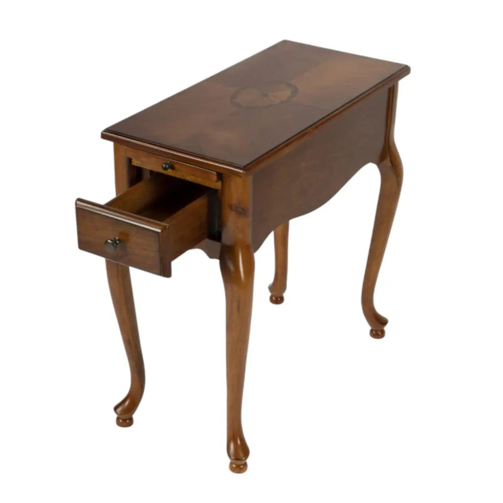 25" Brown Solid And Manufactured Wood Rectangular End Table With Drawer Homeroots Living Room