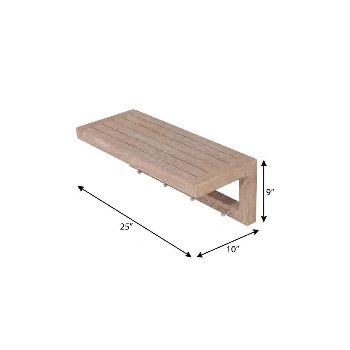 25" Brown Wood Wall Mounted Bathroom Shelves Homeroots Organization