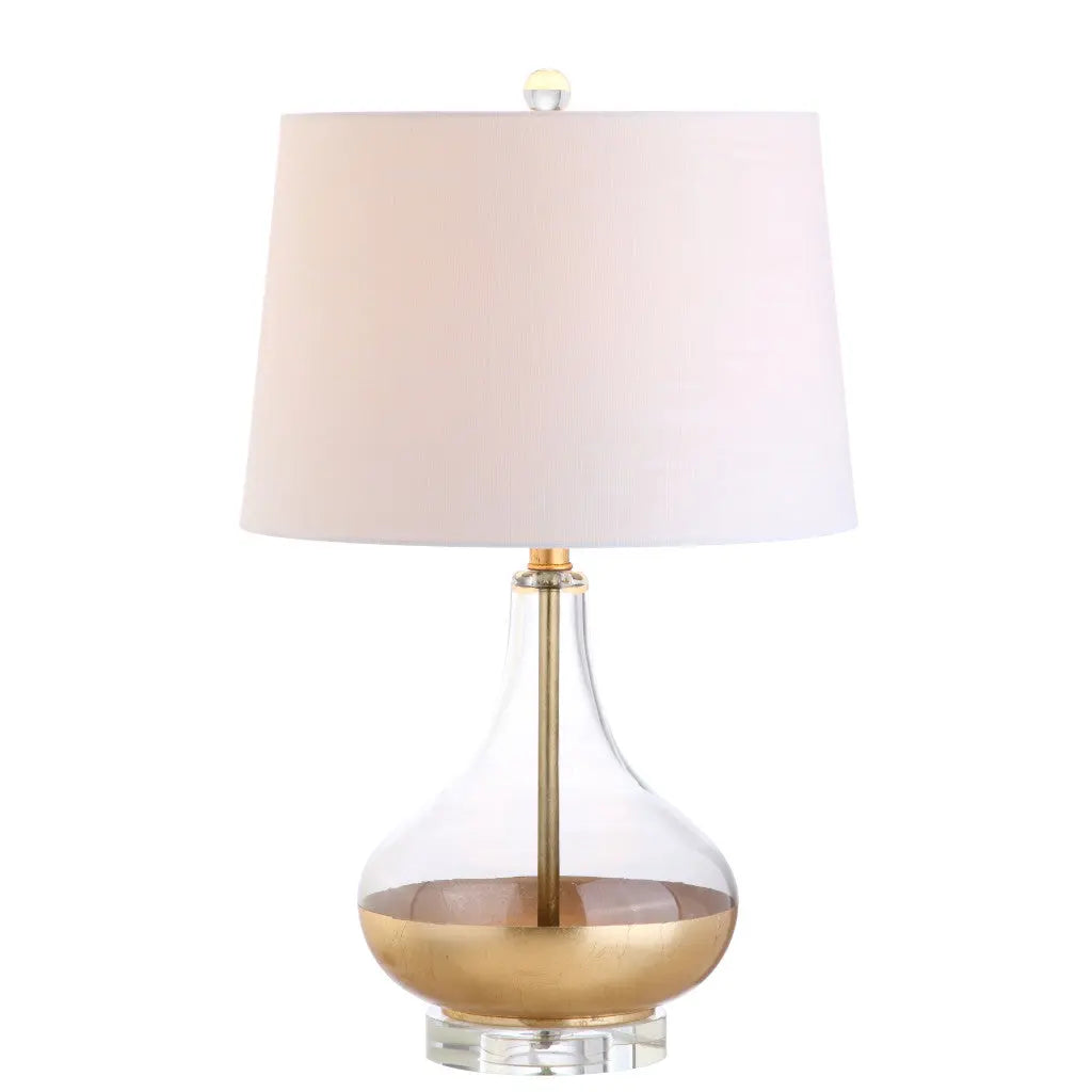 25" Clear Novelty Table Lamp LED With Drum Shade Homeroots Lighting