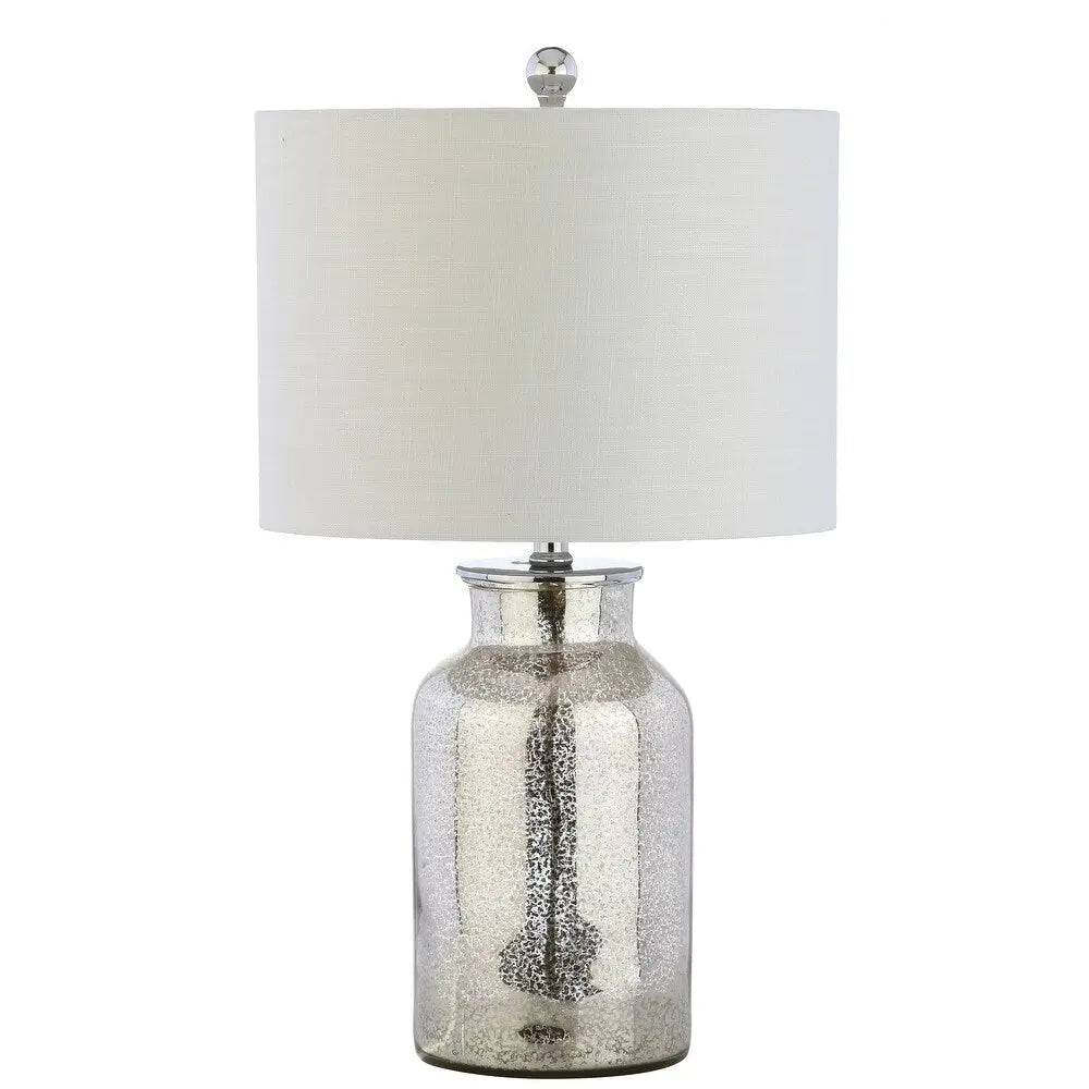 25" Clear Novelty Table Lamp With Drum Shade Homeroots Lighting