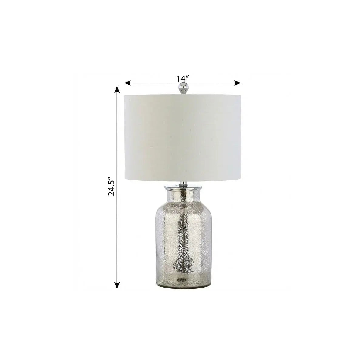 25" Clear Novelty Table Lamp With Drum Shade Homeroots Lighting