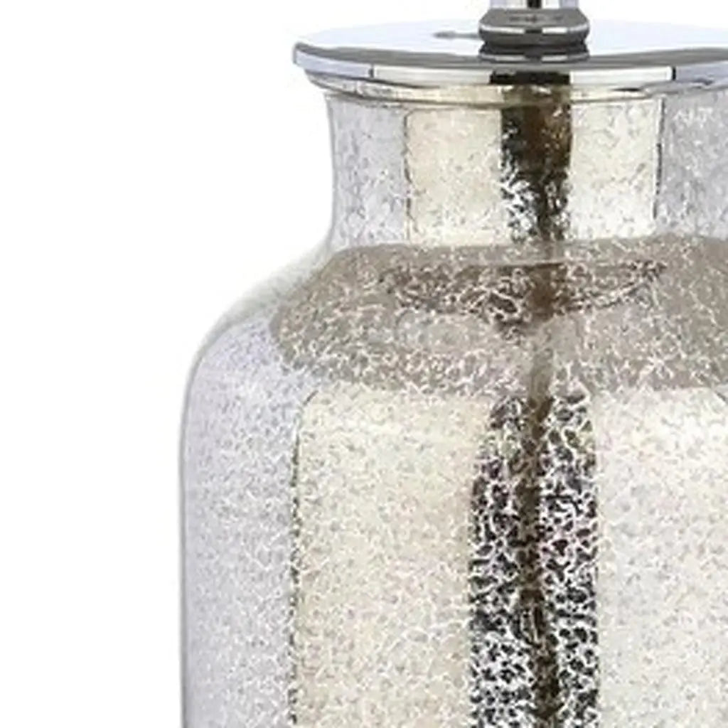 25" Clear Novelty Table Lamp With Drum Shade Homeroots Lighting