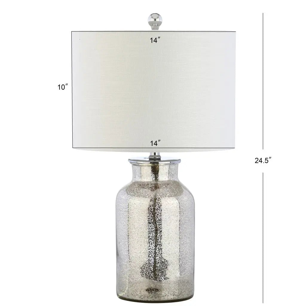25" Clear Novelty Table Lamp With Drum Shade Homeroots Lighting
