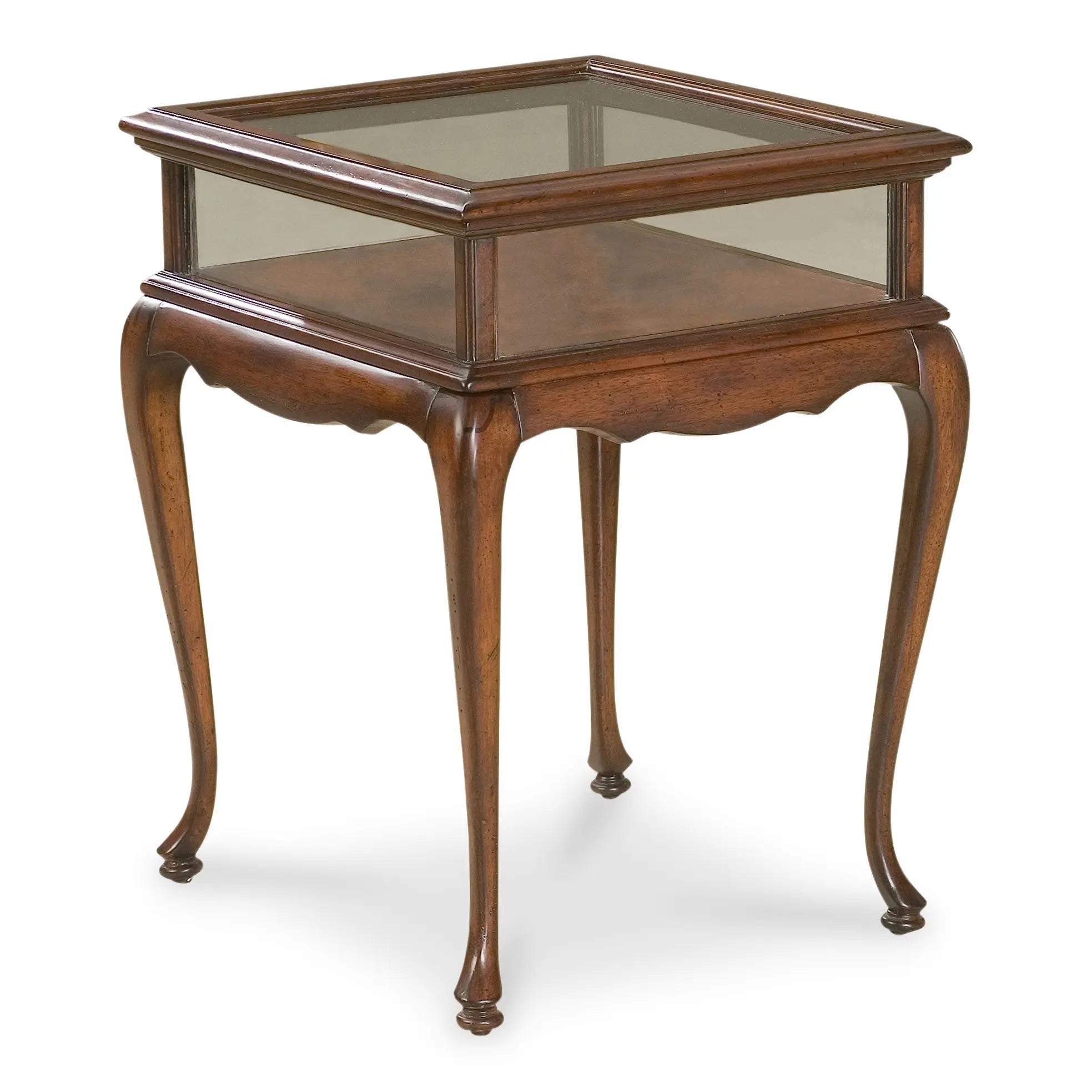 25" Dark Brown Glass Rectangular End Table Homeroots Living Room