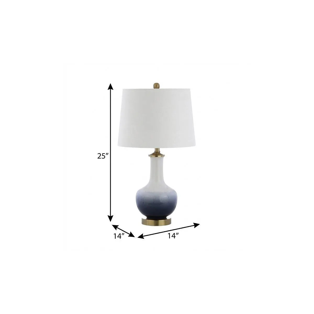 25" Gold Novelty Table Lamp With Drum Shade Homeroots Lighting