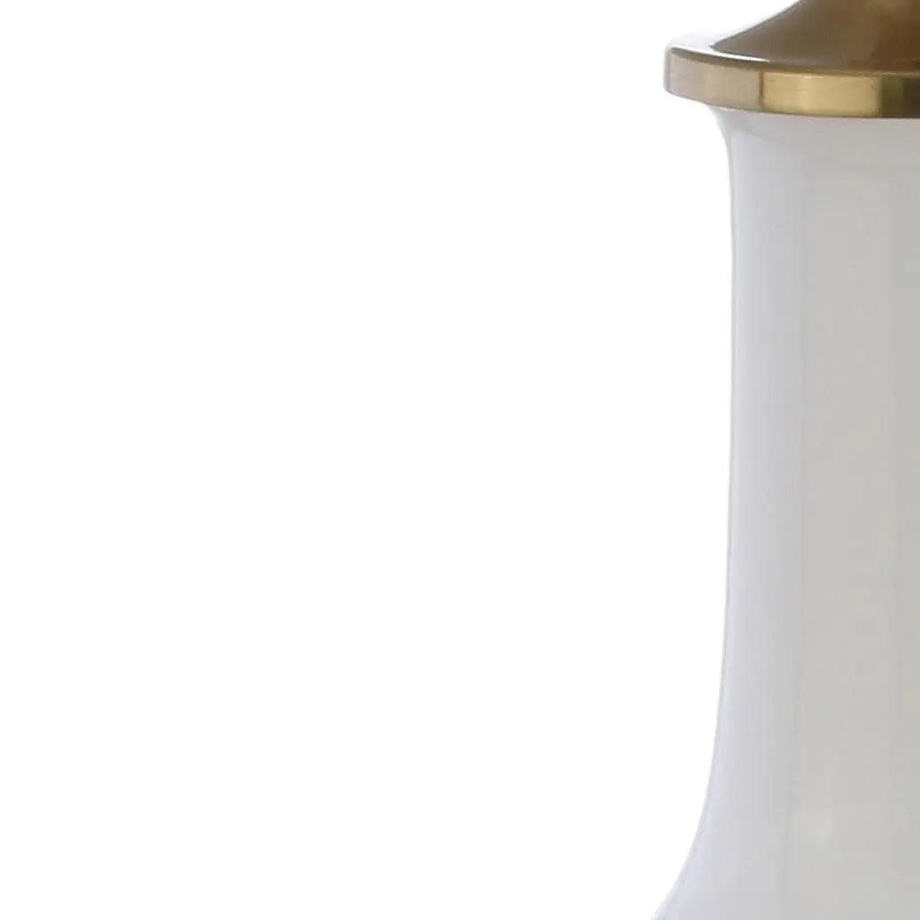 25" Gold Novelty Table Lamp With Drum Shade Homeroots Lighting