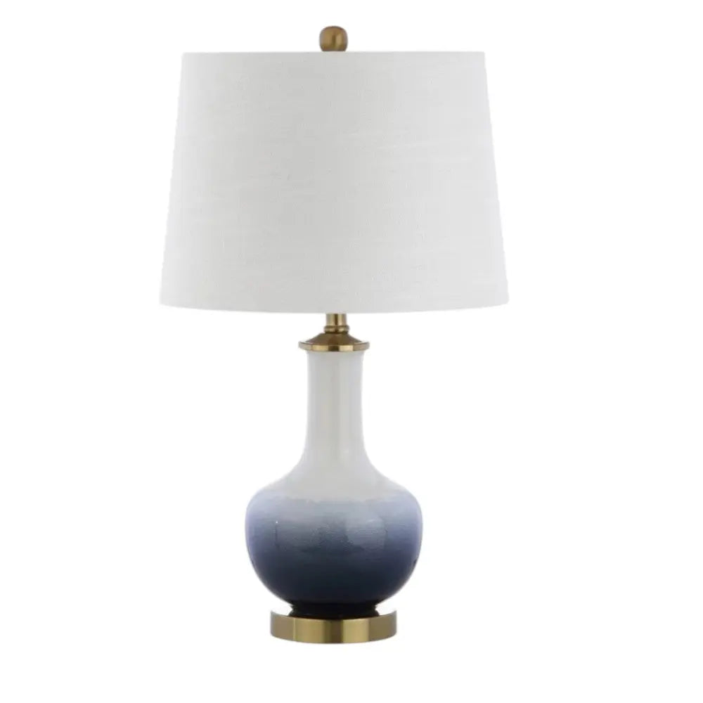 25" Gold Novelty Table Lamp With Drum Shade Homeroots Lighting