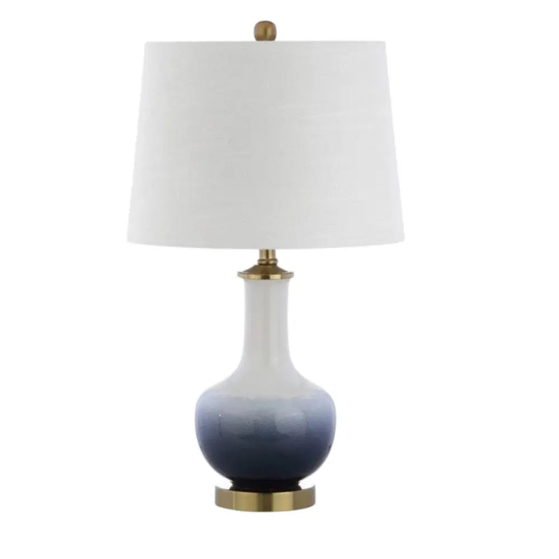 25" Gold Novelty Table Lamp With Drum Shade Homeroots Lighting